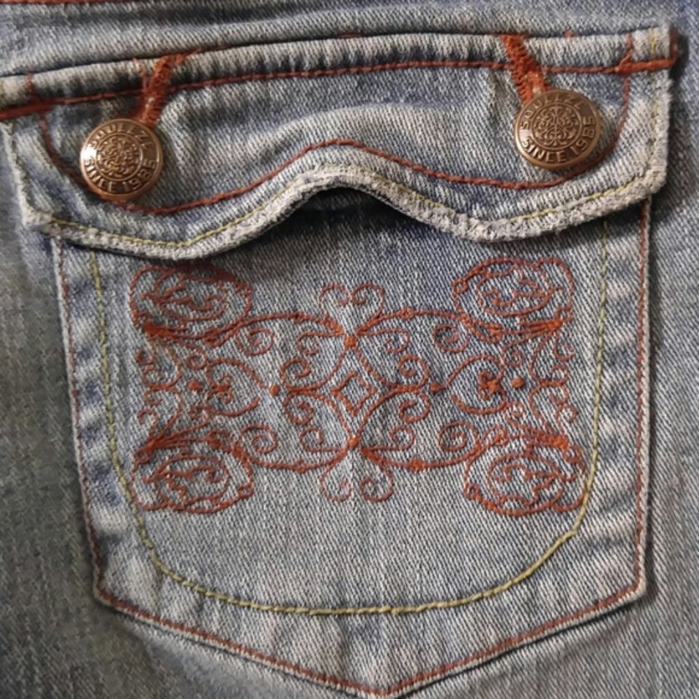 Vintage Embroidered Squeeze Jeans Size 3/4 - Picture 5 of 6